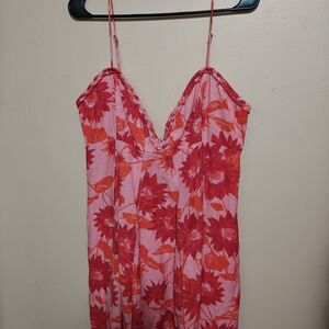 Free People Altura Strawberry Lemonade Pink and Red Floral Mini Dress